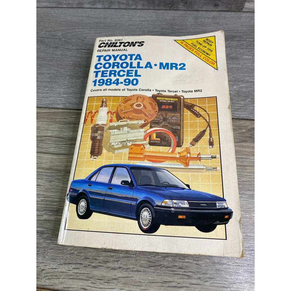 Chilton Toyota Corolla Tercel MR2 Repair Manual 1984-1990 Part 8061 Workshop